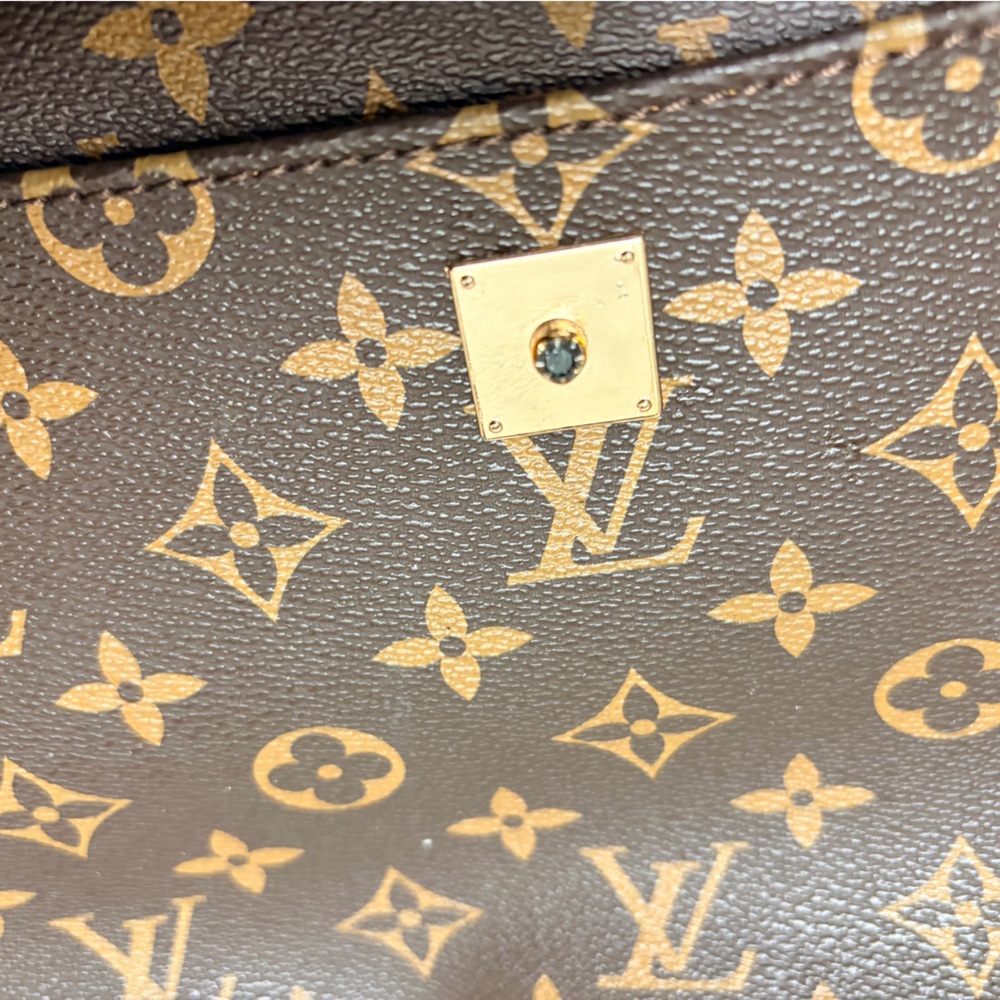 Luxury Venus Brown Monogram Canvas Brea Small Briefcase - Picture 8 of 12